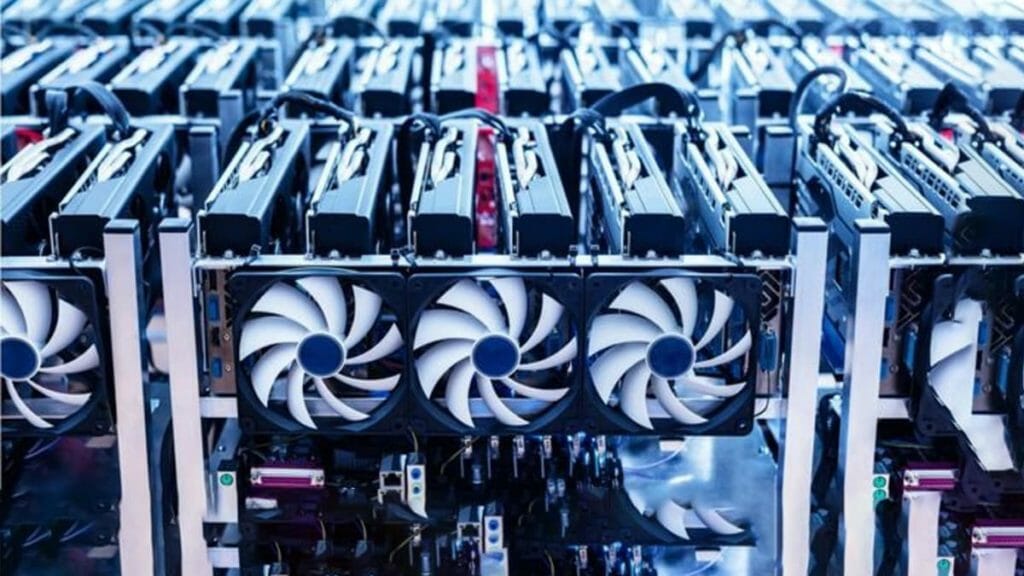 Des cartes graphiques montées en série pour faire du minage de cryptomonnaies