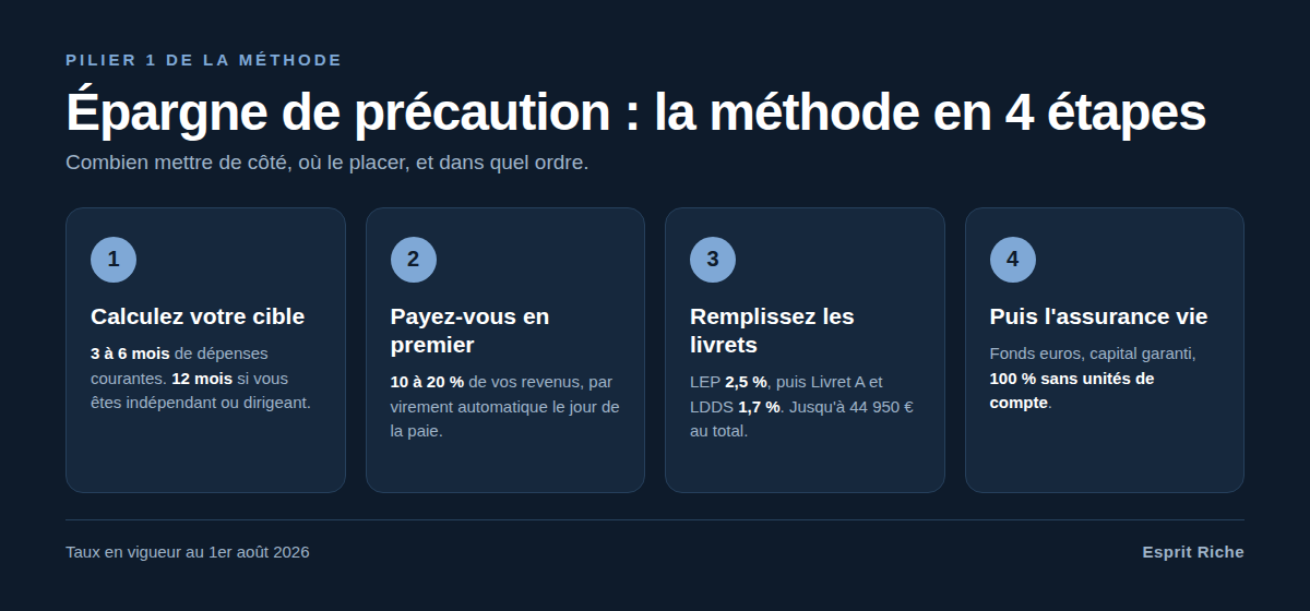 Épargne de précaution : la méthode en 4 étapes