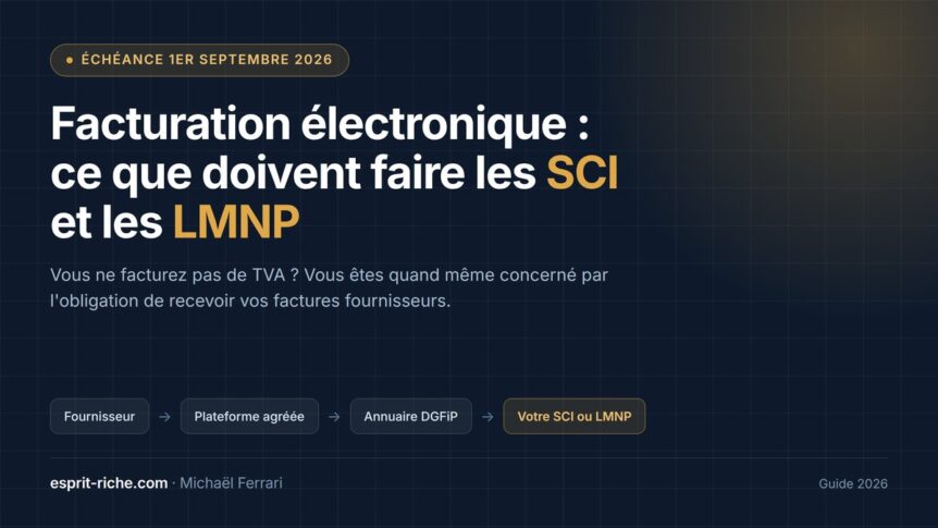 Facturation électronique LMNP et SCI obligatoire au 1er septembre 2026