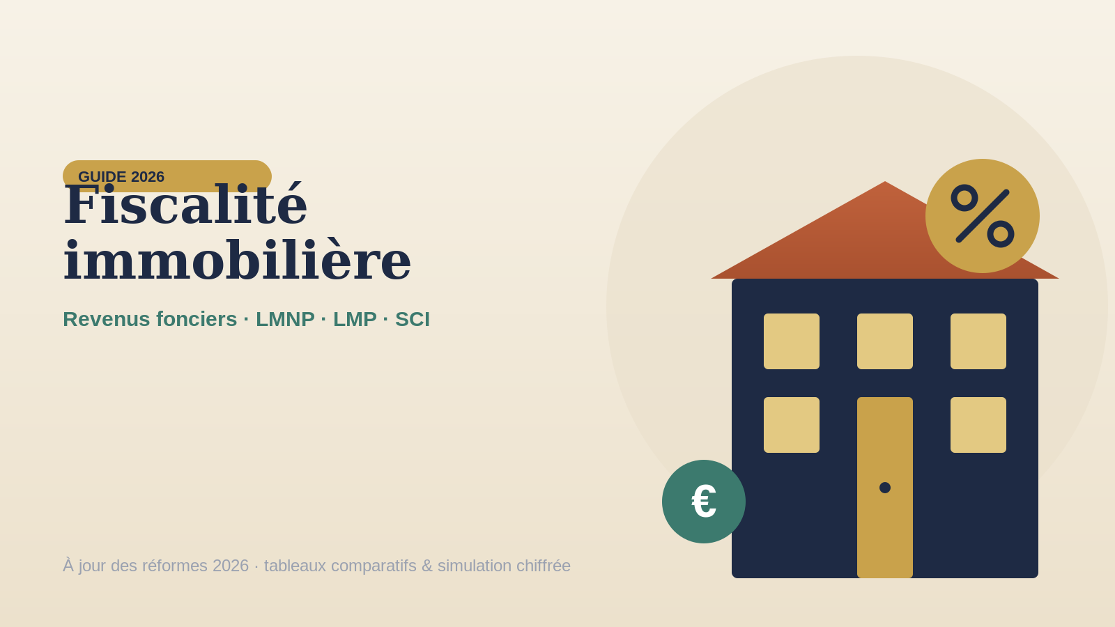 Fiscalité immobilière 2026 : revenus fonciers, LMNP, LMP, SCI et SARL de famille