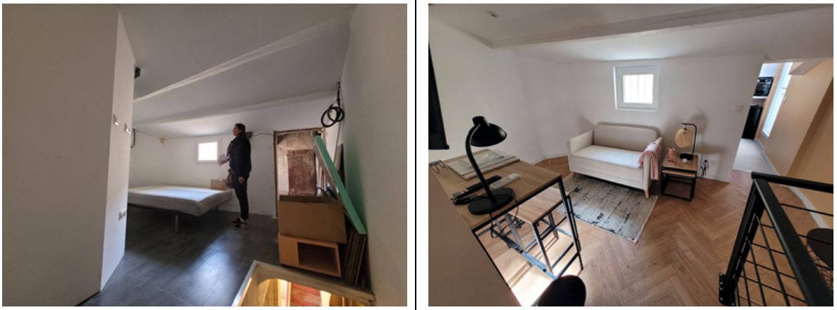 Rénovation pour investir pour la retraite dans un duplex avec terrasse