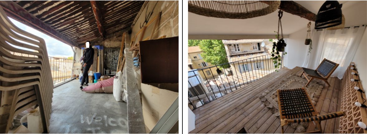 Rénovation pour investir pour la retraite dans un duplex avec terrasse