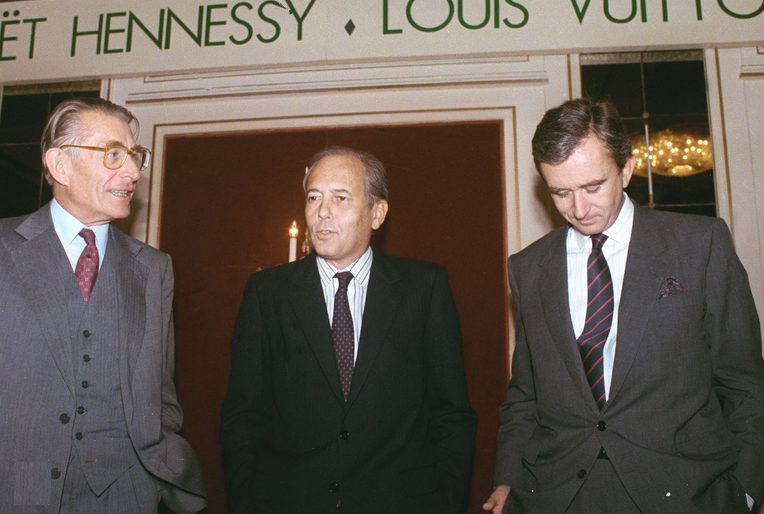 Henry Racamier, Alain Chevalier et Bernard Arnault