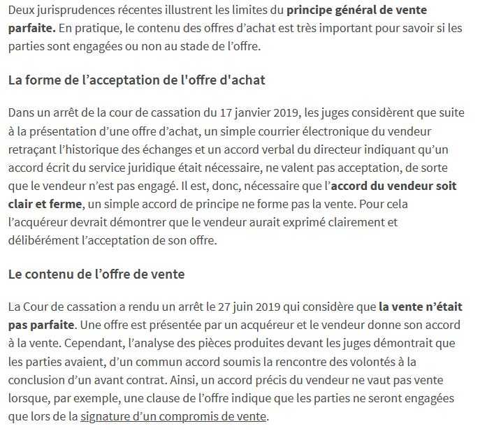 Vente parfaite : le vendeur peut-il se rétacter