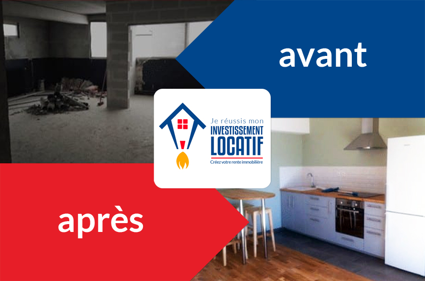 Investissement locatif, photos d`'avant y après