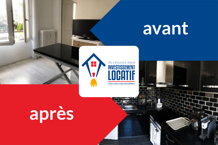 Investissement locatif, photos d`'avant y après