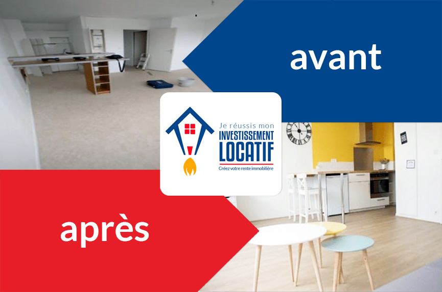 Investissement locatif, photos d`'avant y après