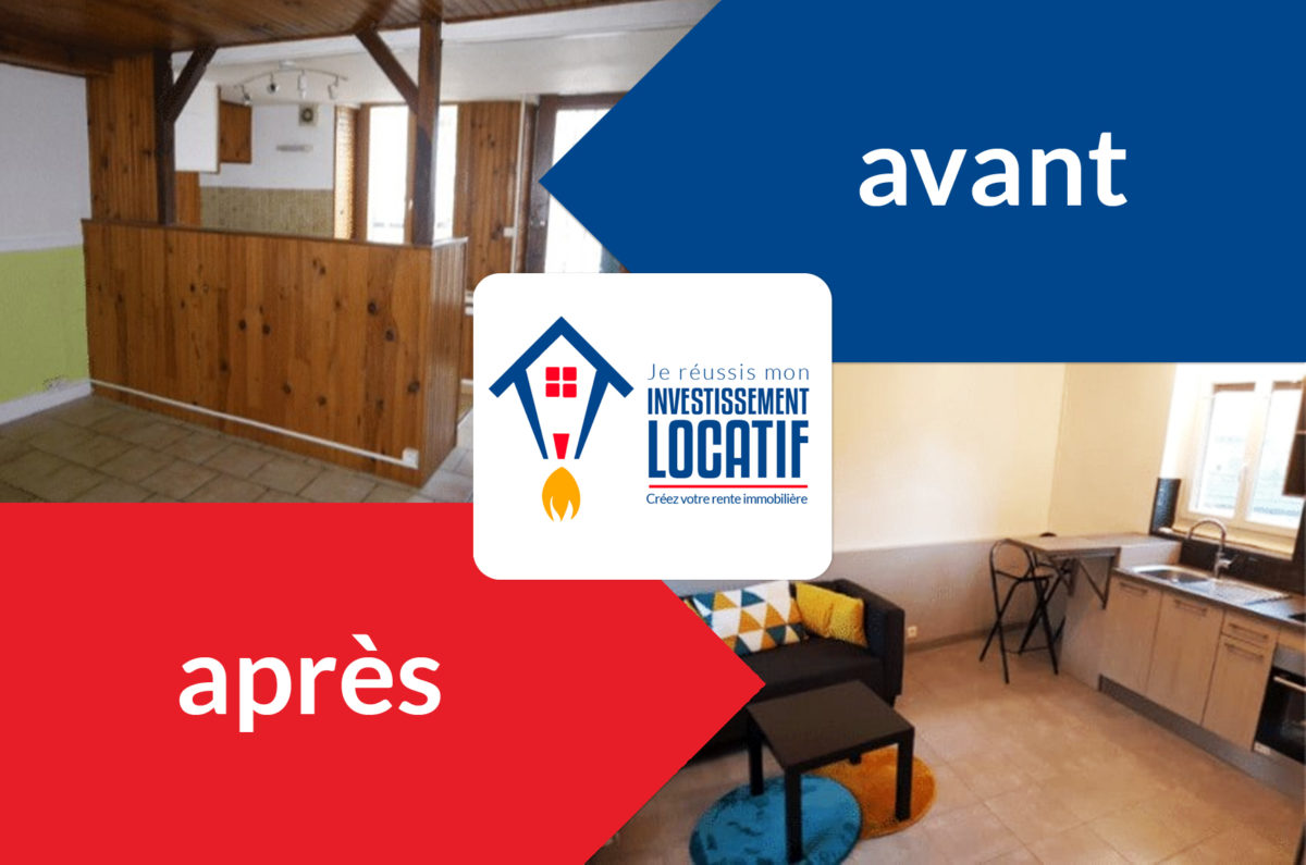 Investissement locatif, photos d`'avant y après