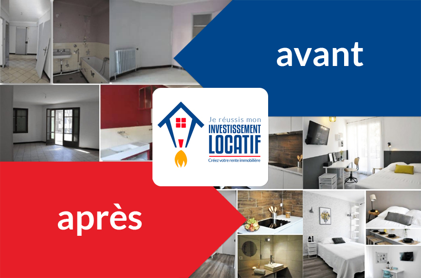 Investissement locatif, photos d`'avant y après