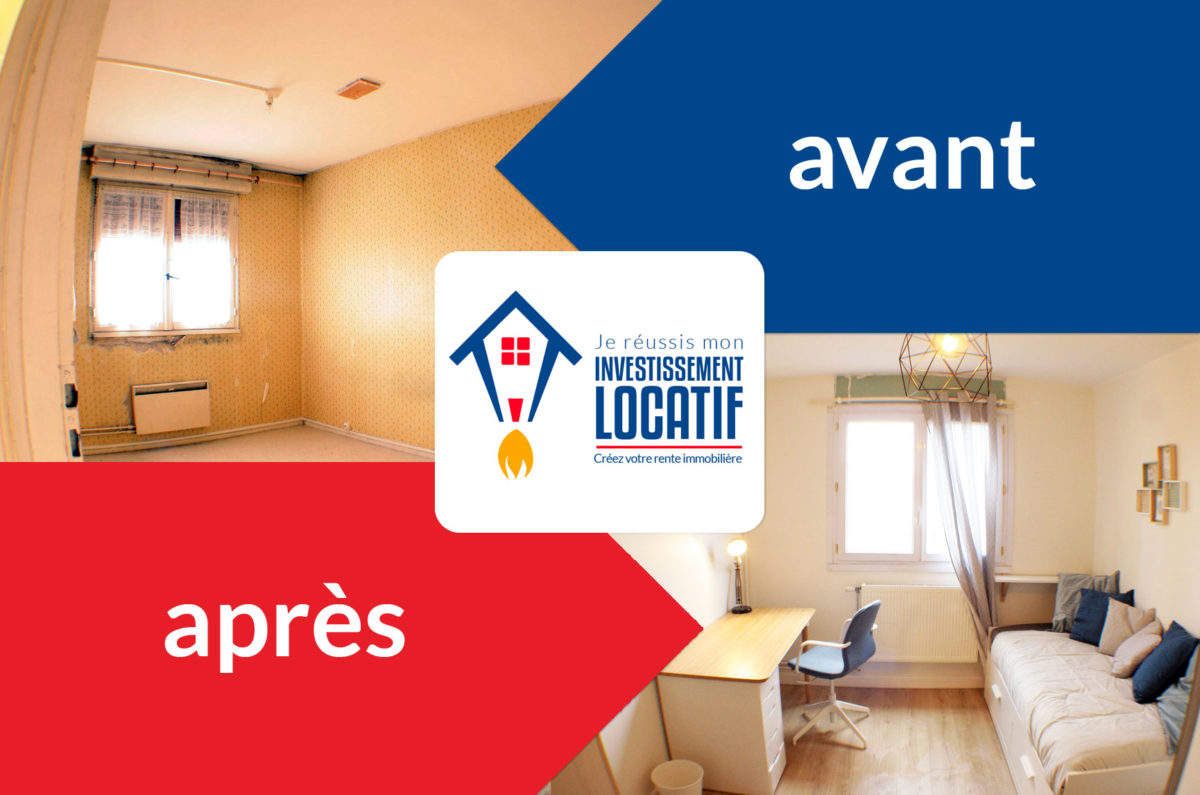 Avant-après travaux de rénovation dans les colocations de Paul à Orléans